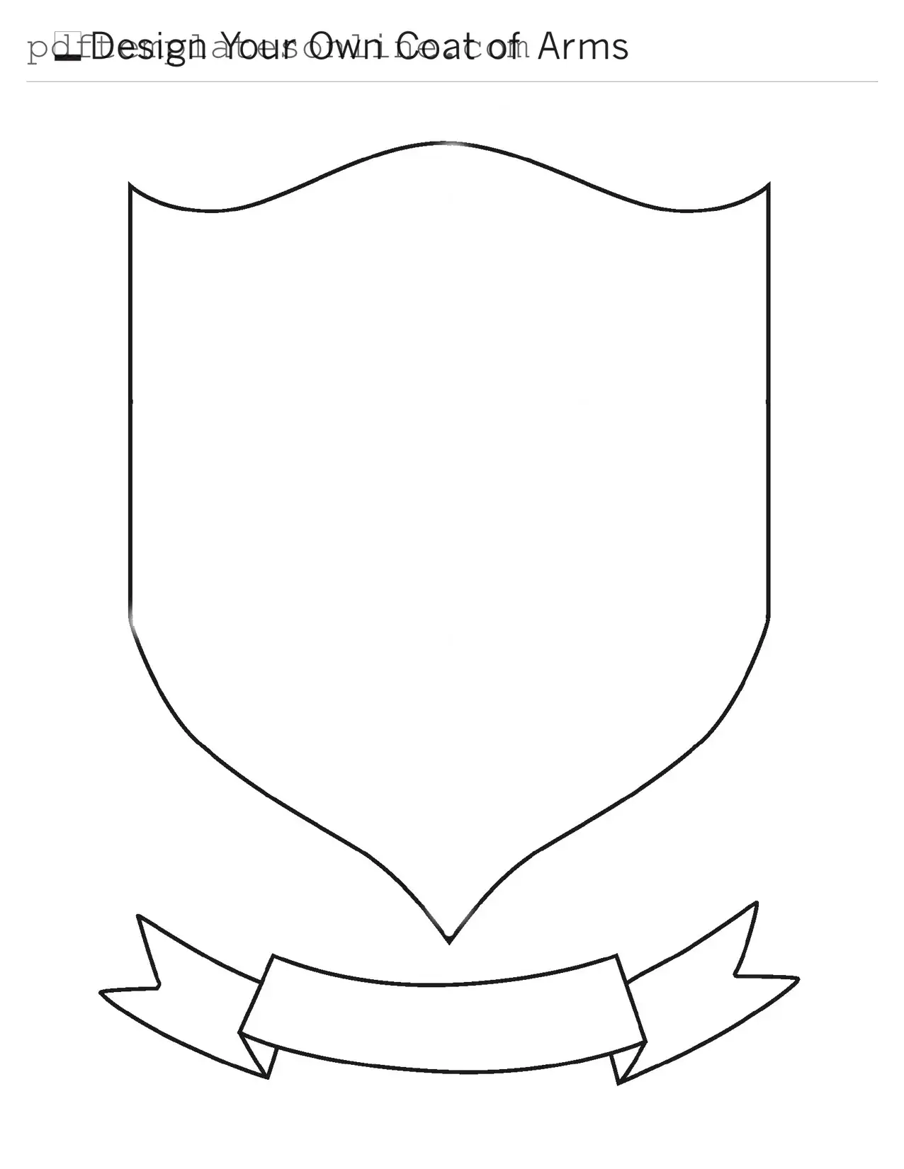 Blank Coat Of Arms Form