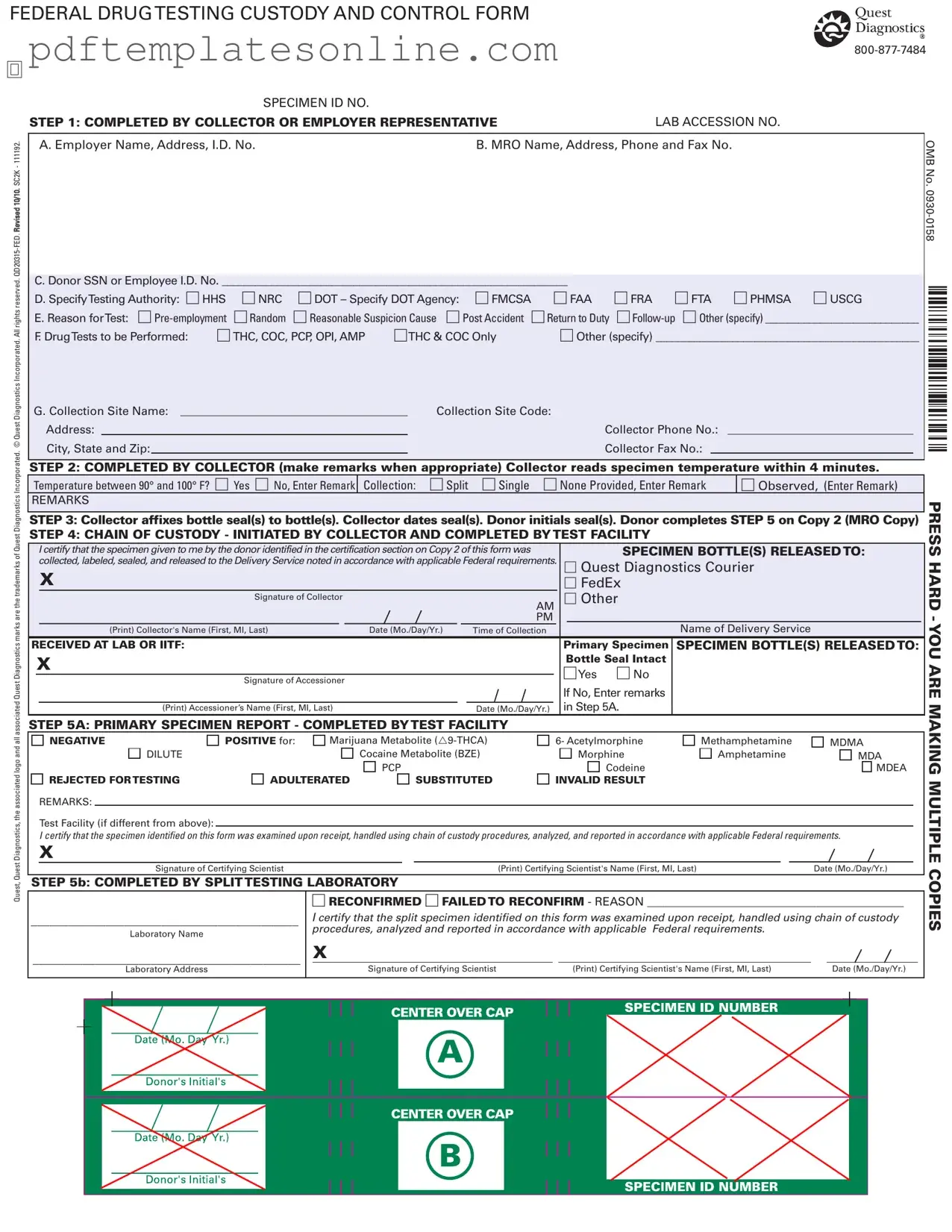 Blank Drug Screen Form