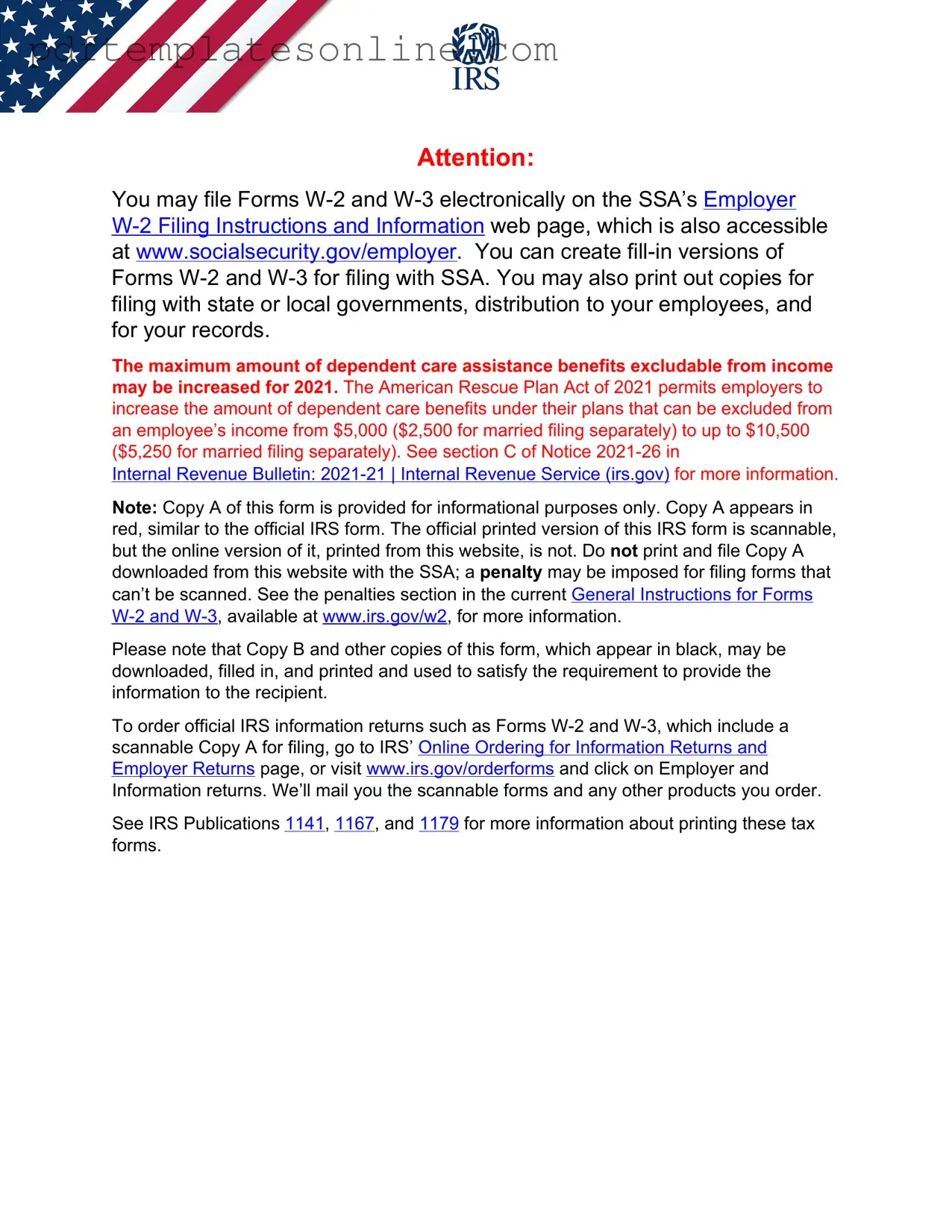 Blank IRS W-3 Form
