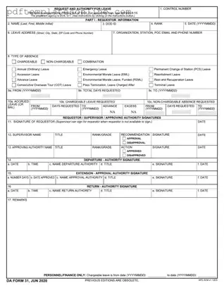 Blank Da 31 Form