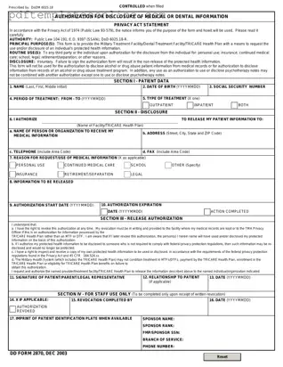 Blank DD 2870 Form