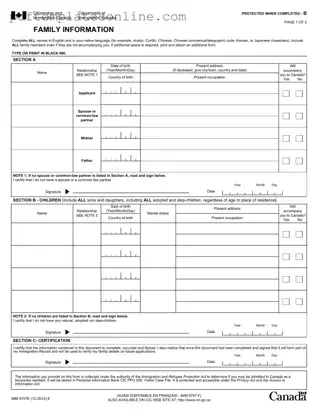 Blank Imm5707 Form