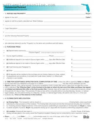 Blank Florida Commercial Contract Form