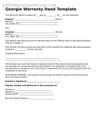 Official Georgia Deed Document