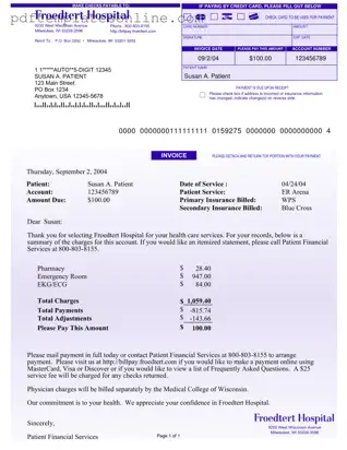 Blank Hospital Bill Form