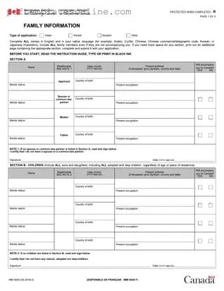 Blank Imm 5645 Form