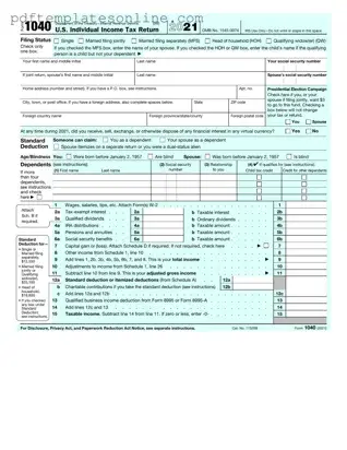 Blank IRS 1040 Form