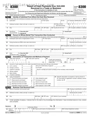 Blank IRS 8300 Form