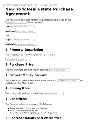 Official New York Real Estate Purchase Agreement Document