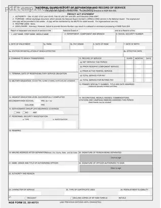 Blank Ngb 22 Form
