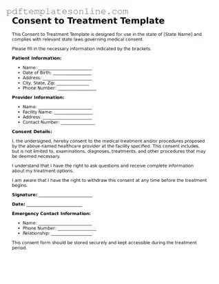 Fillable Consent Document