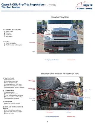Blank Pre Trip Inspection Checklist Form