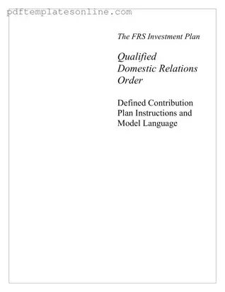 Blank Qdro Form
