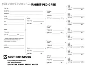 Blank Rabbit Pedigree Form