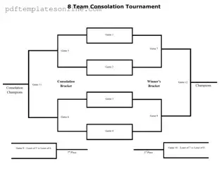 Blank Tournament Consolation Bracket Form